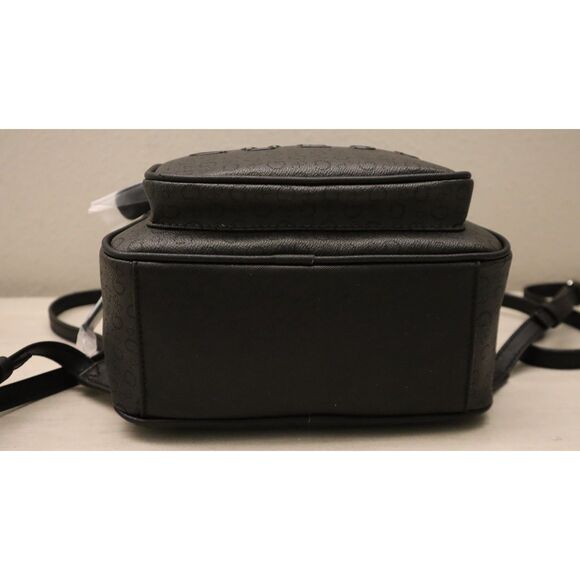 Guess SV792630 Women's Coal/Black Monogram Print PU Leather Rodney Backpack - Picture 7 of 12